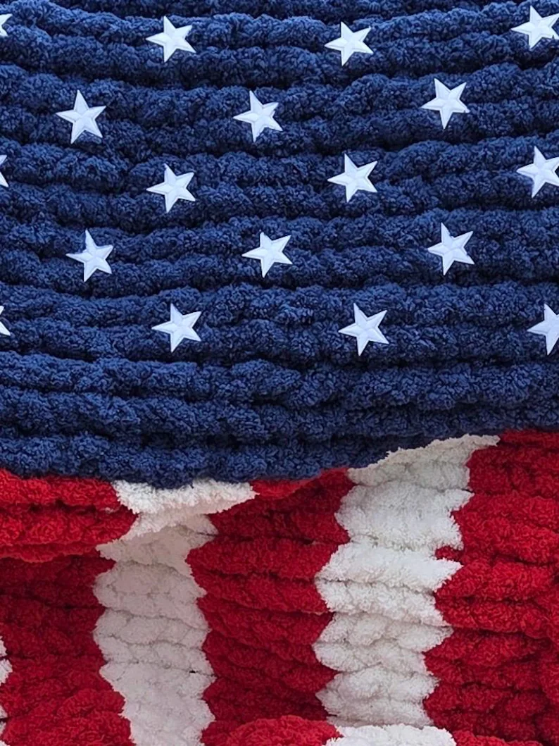 Patriotic Flag Blanket