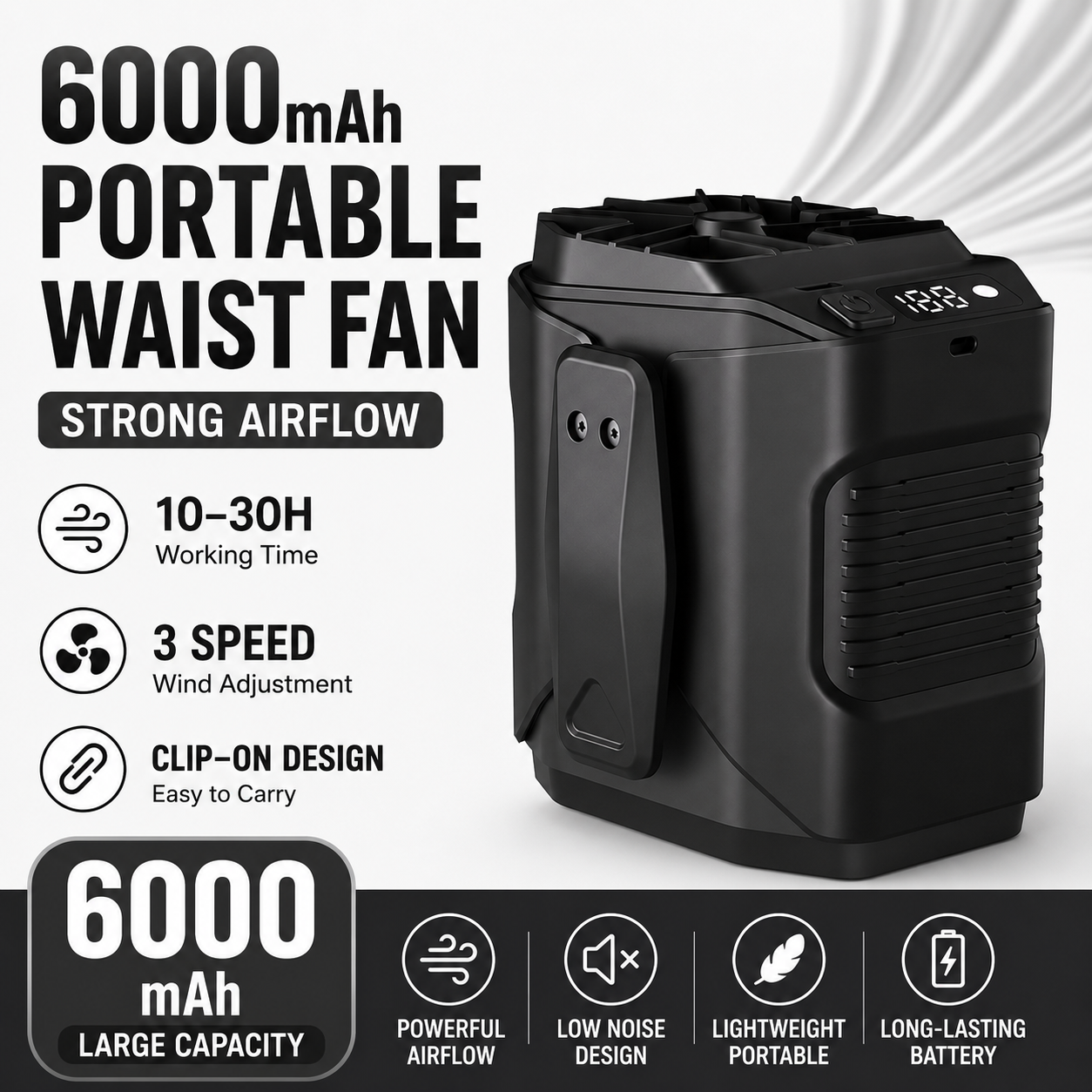 ❄️Waist Fan🎁 Includes Free Hanging rope