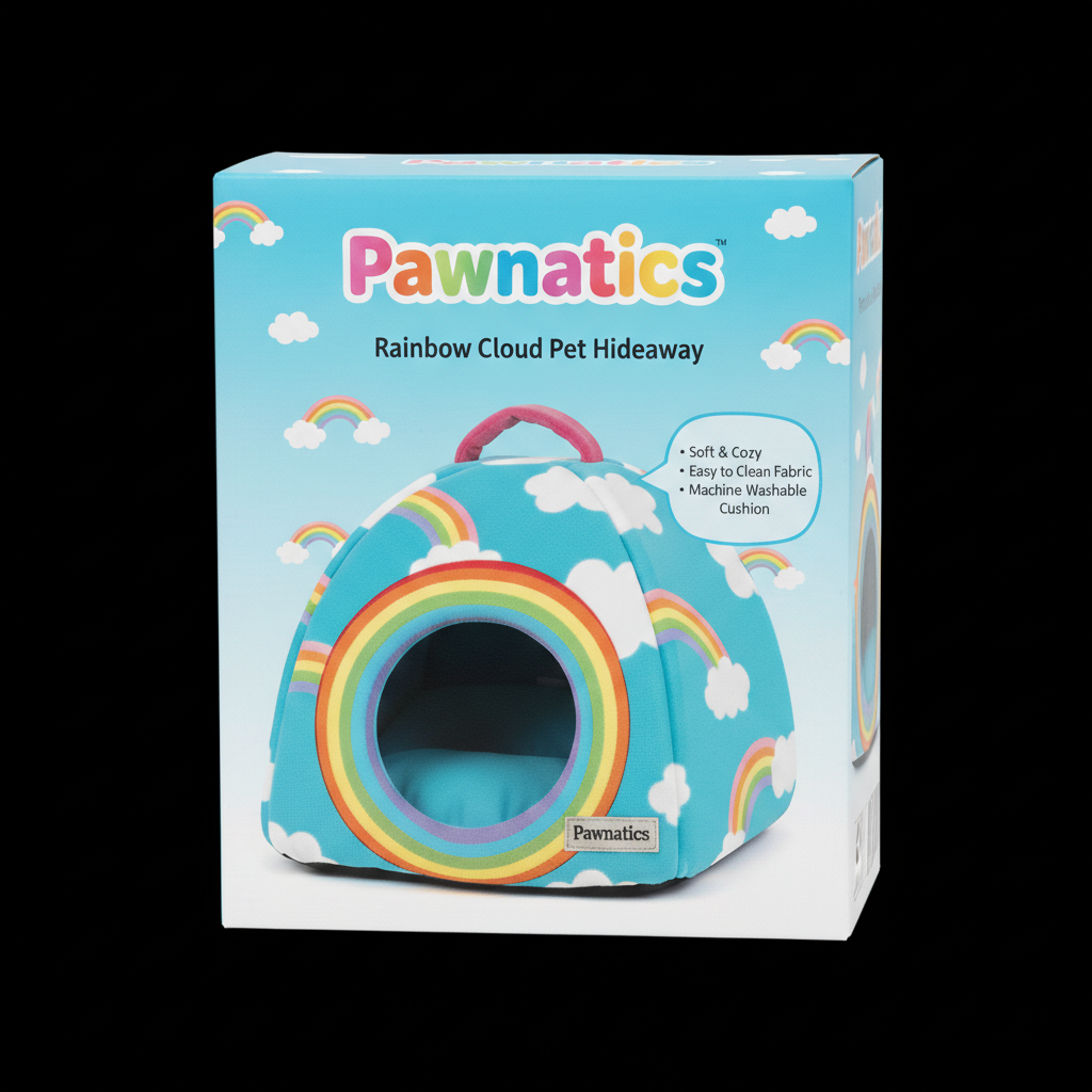 Rainbow Space Capsule Dog Bed