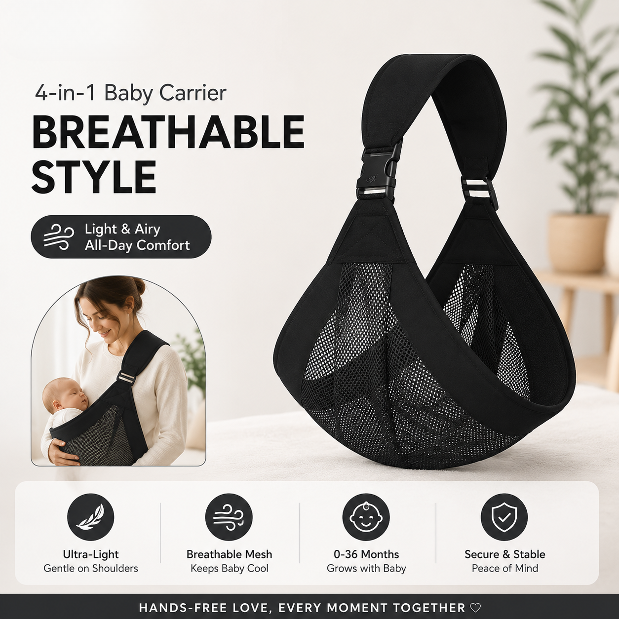 🎉 2026 Hot Sale ✨ Breathable Baby Carrier 👶