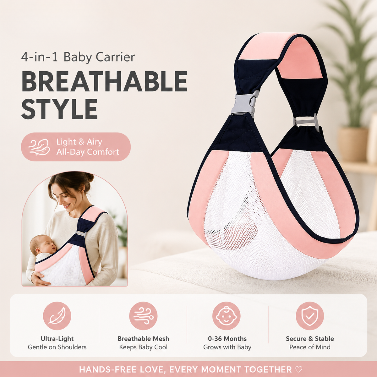 🎉 2026 Hot Sale ✨ Breathable Baby Carrier 👶