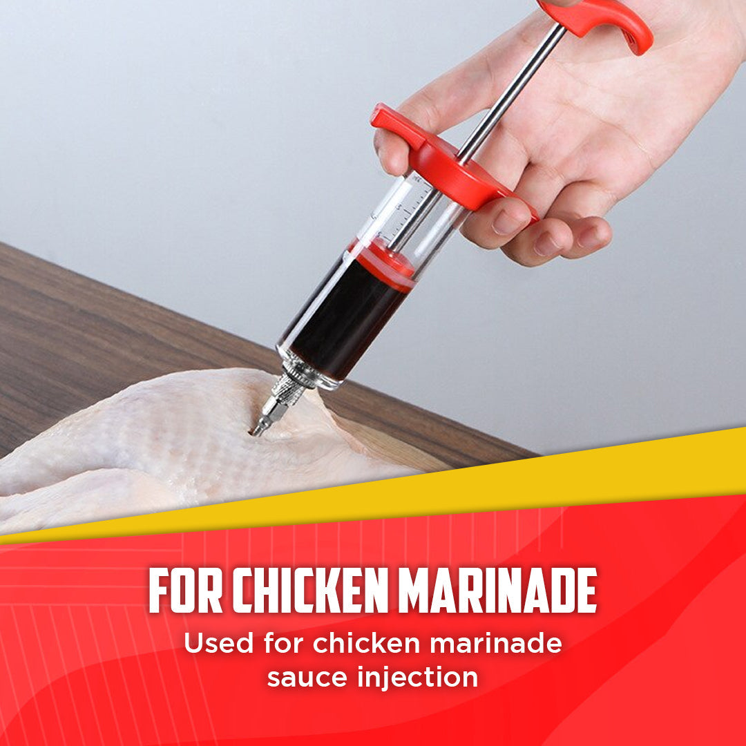 Meat Marinade Injector Syringe Kit
