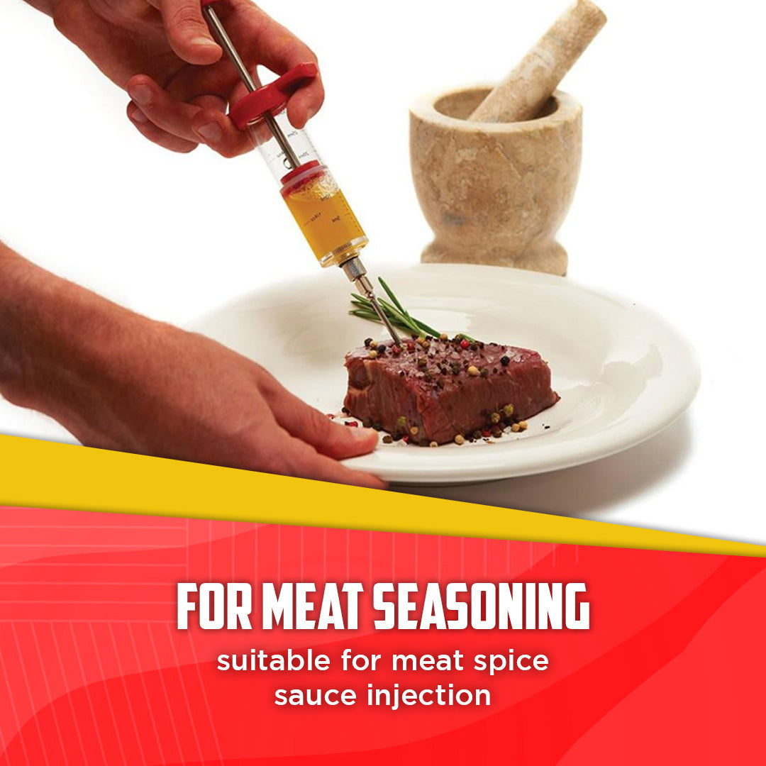 Meat Marinade Injector Syringe Kit