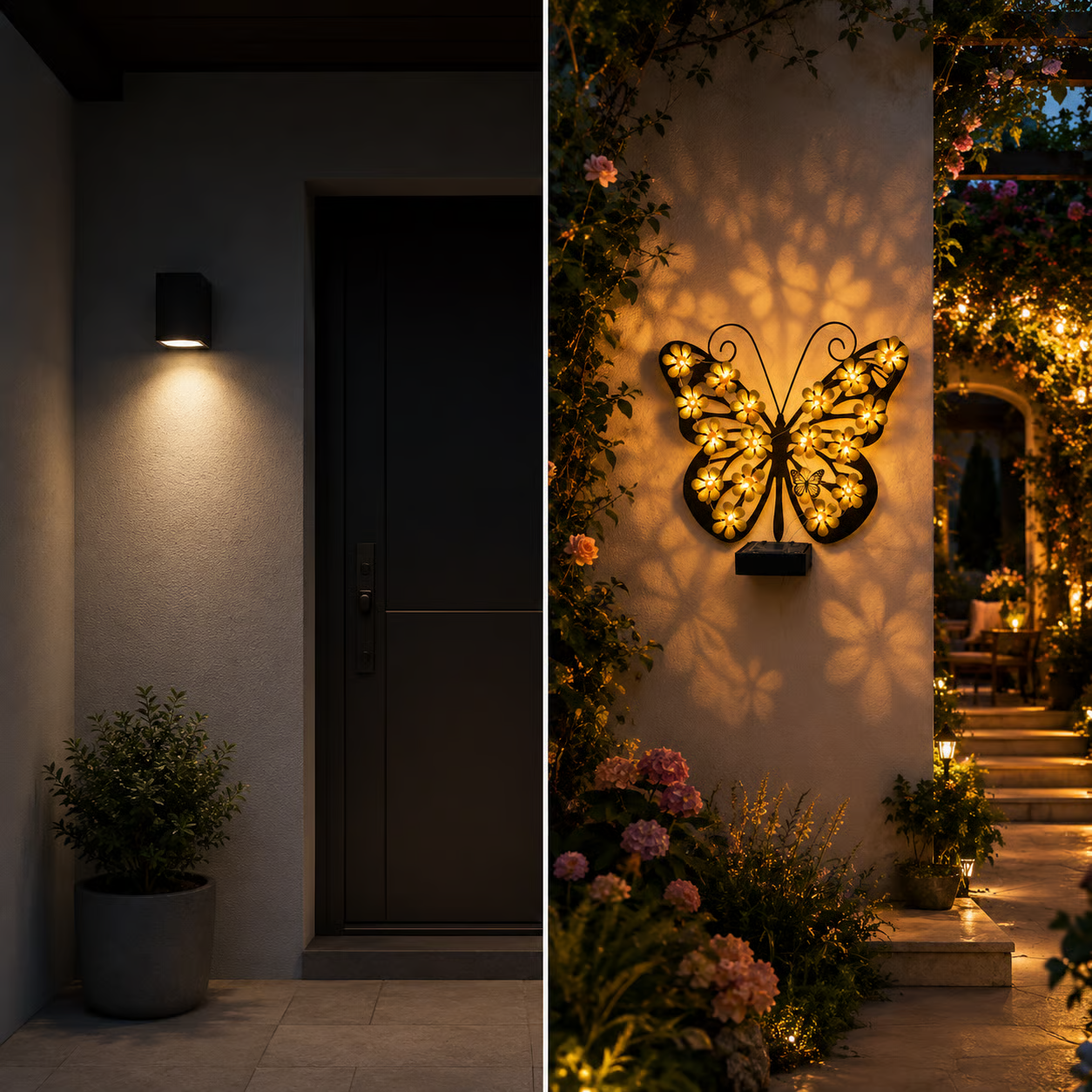 🔥2026 Hot Sales 50% OFF🔥Solar Lights Outdoor Metal Butterfly Wall Decor