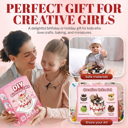 Mini Cake DIY Handmade Material Kit Cream Clay Handmade Toy Girl Birthday Gift