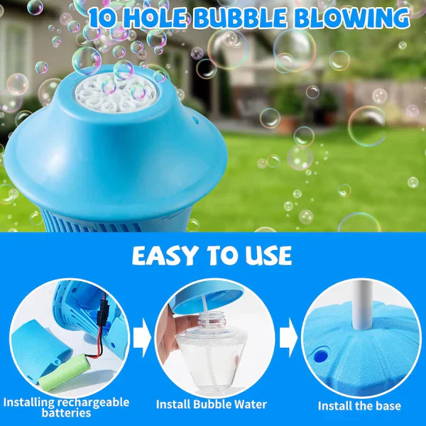 Standing Bubble Machine with Lights | Battery Operated | Fun for Family & Neighbors 🎉