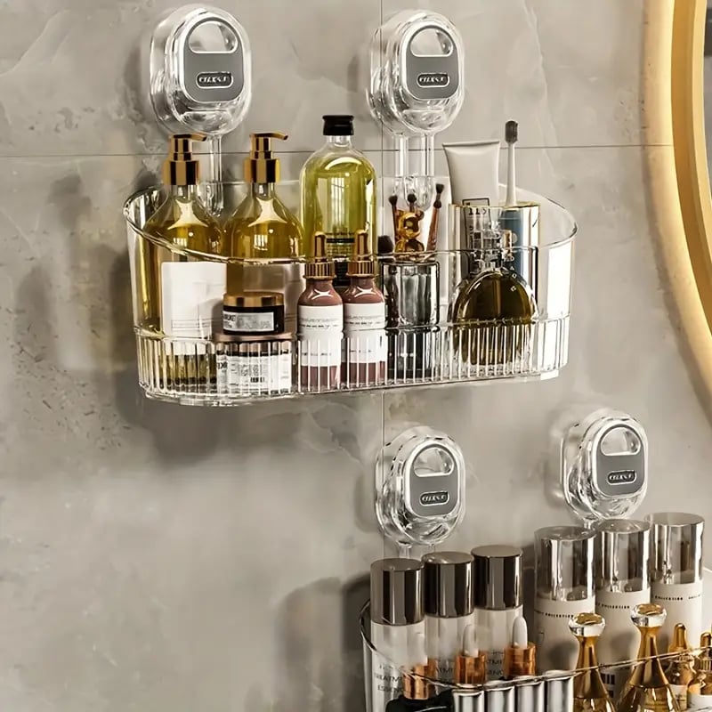 🔥No-Drill Bathroom Suction Storage Box