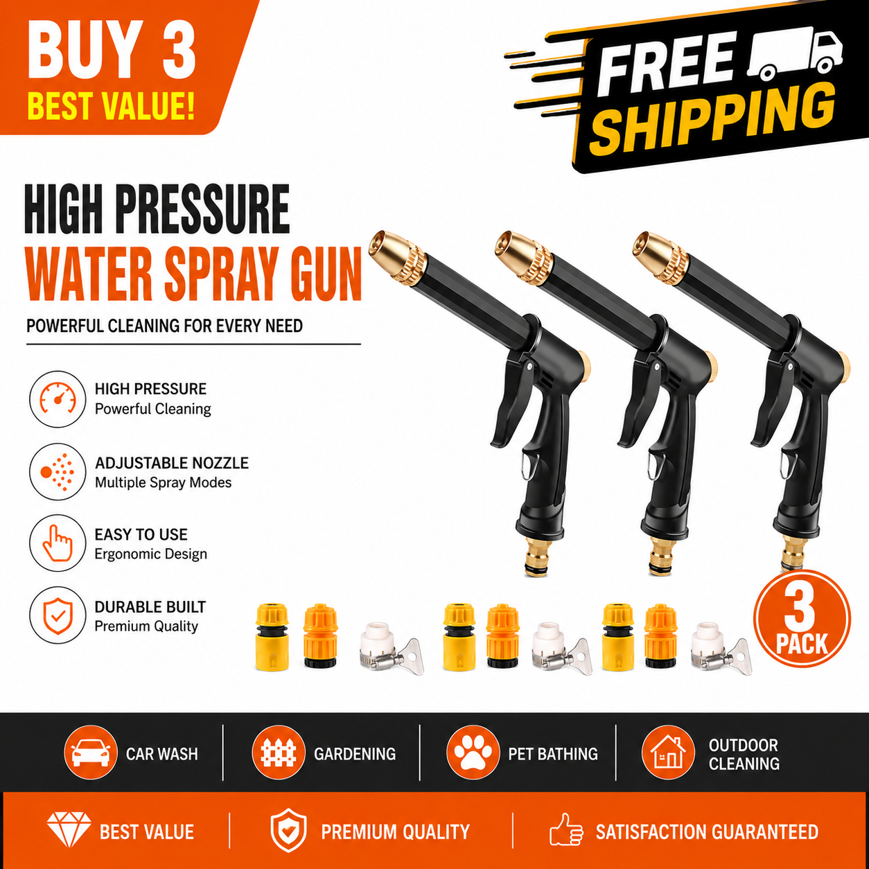 🔥Hot Sales 49% OFF💦Powerful High-Pressure Home Car Wash & Garden Sprayer