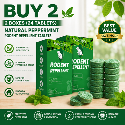 🦟 50% OFF NOW!🔇 🟢 Natural Peppermint Rodent Repellent Tablets