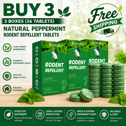 🦟 50% OFF NOW!🔇 🟢 Natural Peppermint Rodent Repellent Tablets