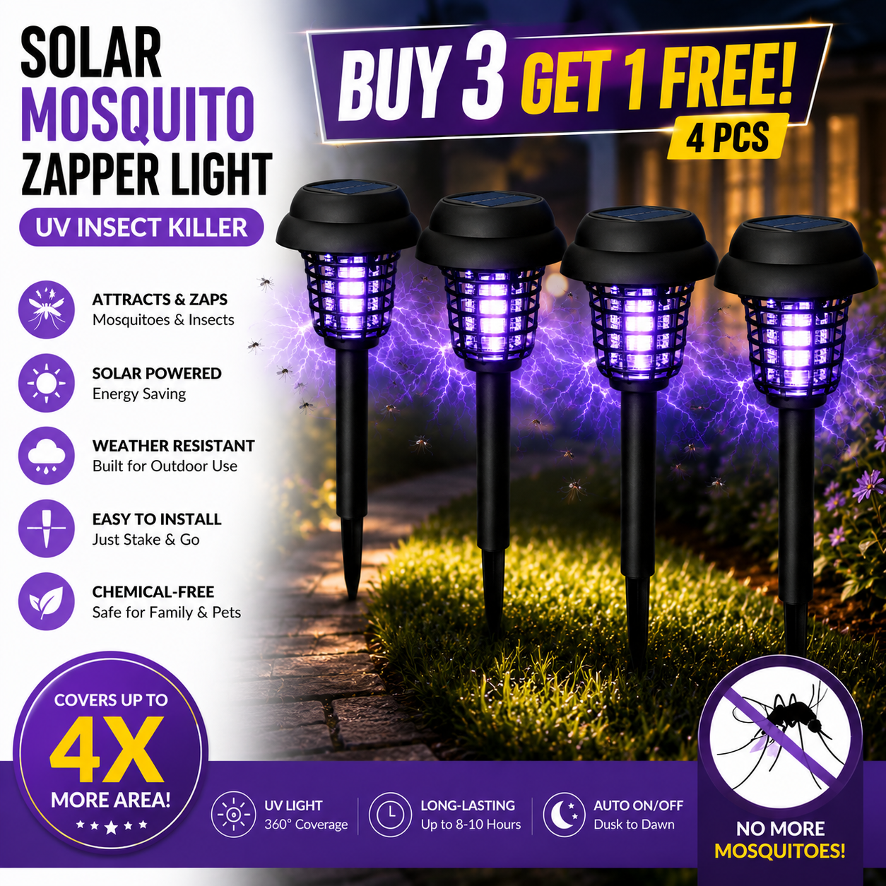 Buy 3 get 1 free（4pcs）