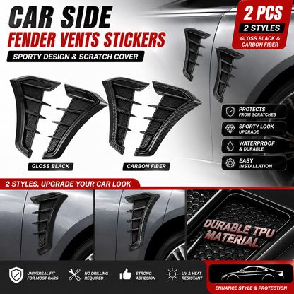 🏎️ 50% OFF NOW!🔥 Car Side Fender Vents Stickers – Sporty Design & Scratch Cover – Universal TPU Decorative Trim ✨