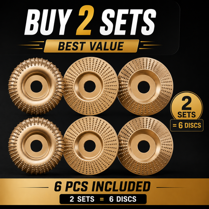 Heavy-Duty Wood Carving Disc Set (3PCS)