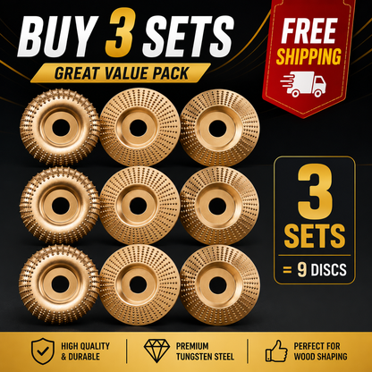 Heavy-Duty Wood Carving Disc Set (3PCS)