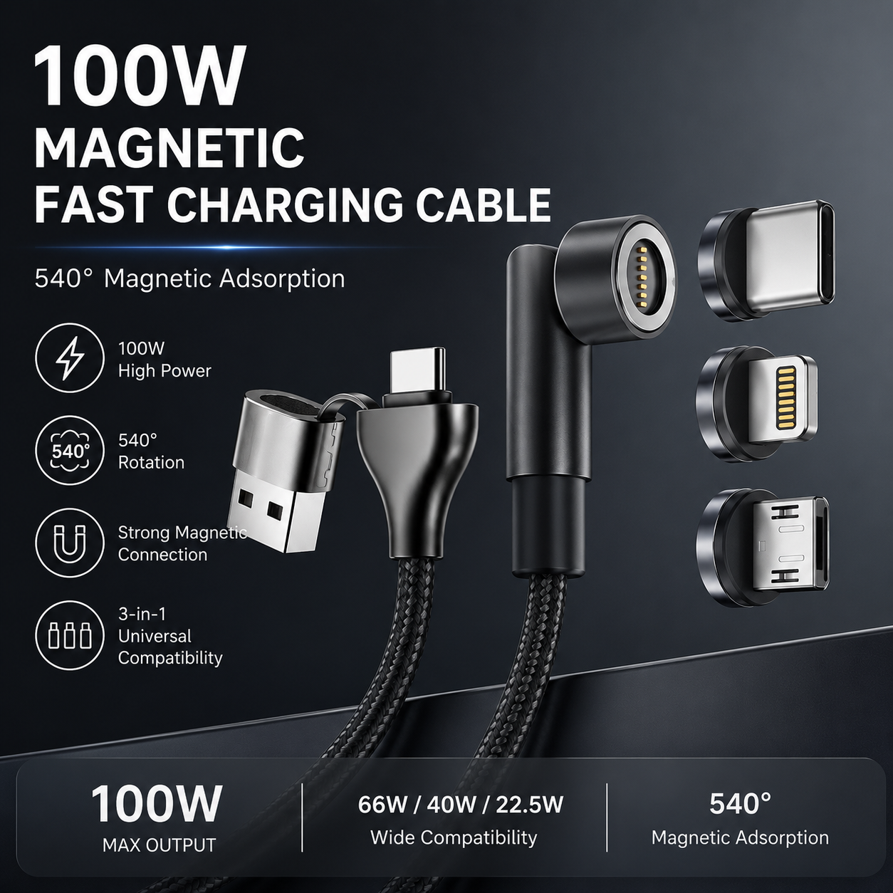 🔥360 Pro Cable: 5-in-1 Universa(🚀10x Faster Than Traditional Cables)