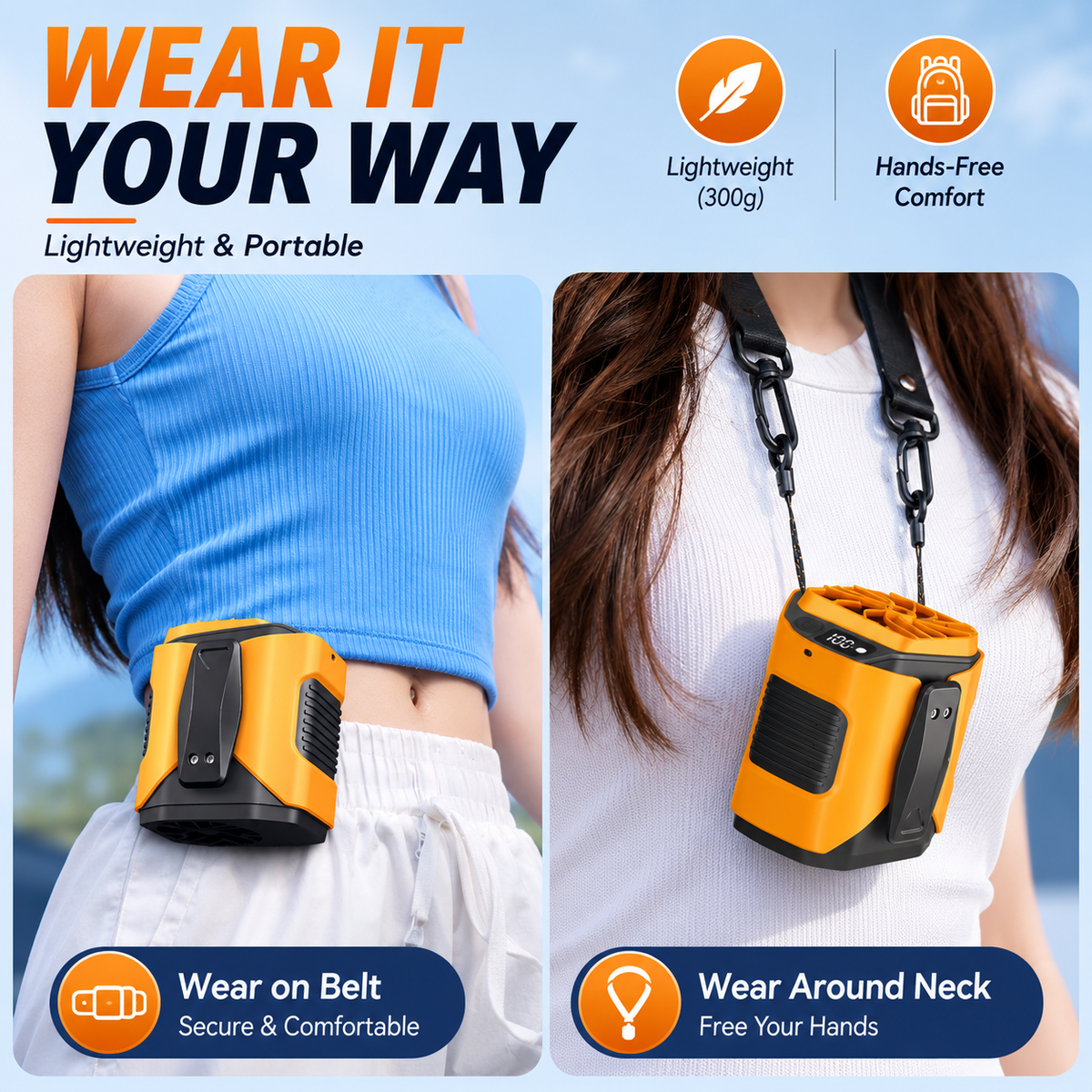 ❄️Waist Fan🎁 Includes Free Hanging rope