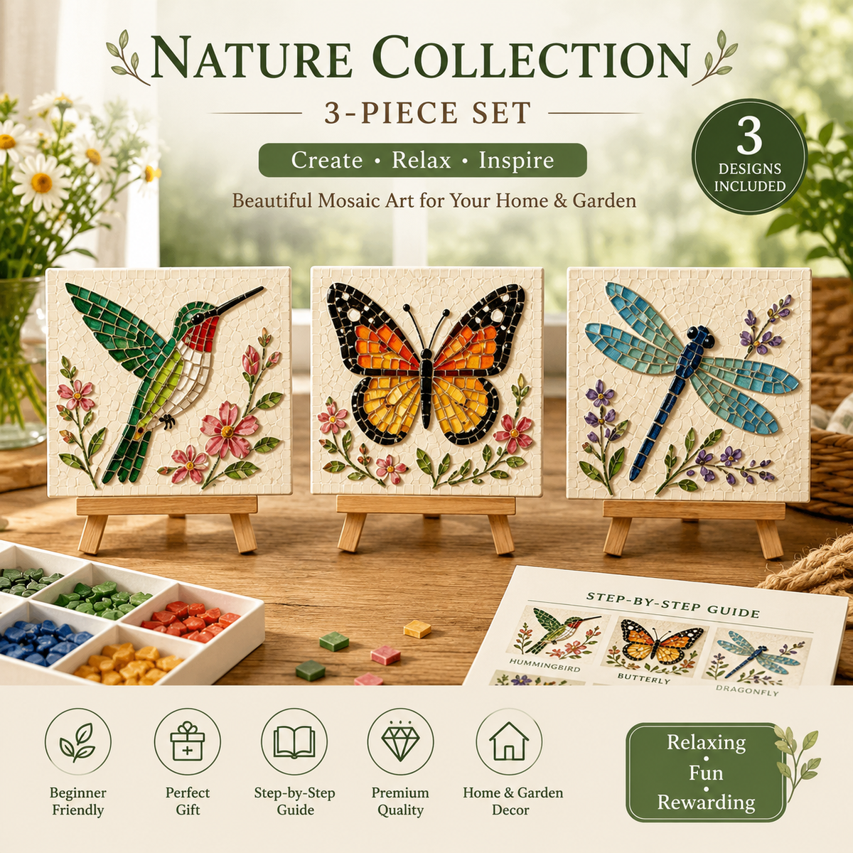 Watering Can Mosaic Art Kit