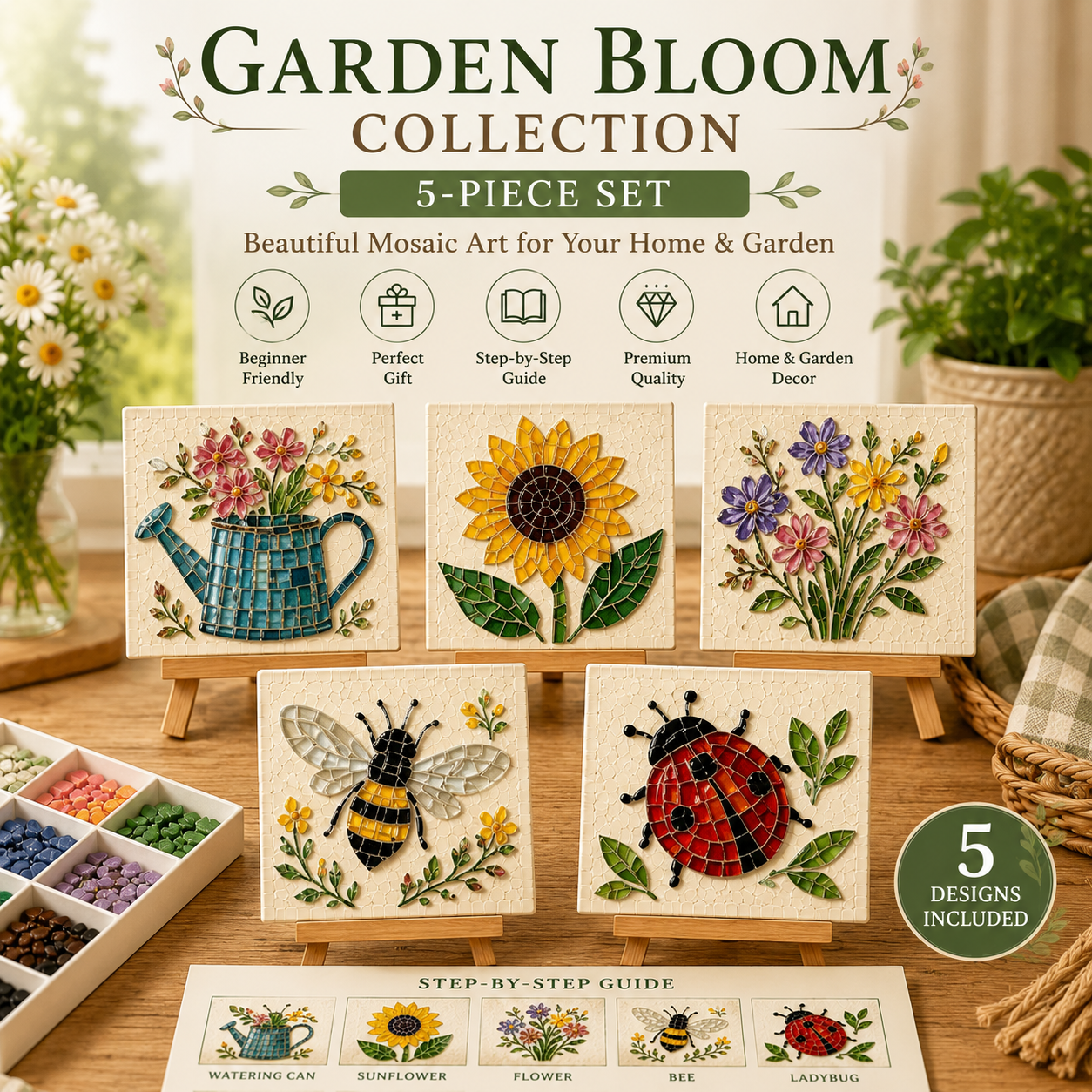 Watering Can Mosaic Art Kit