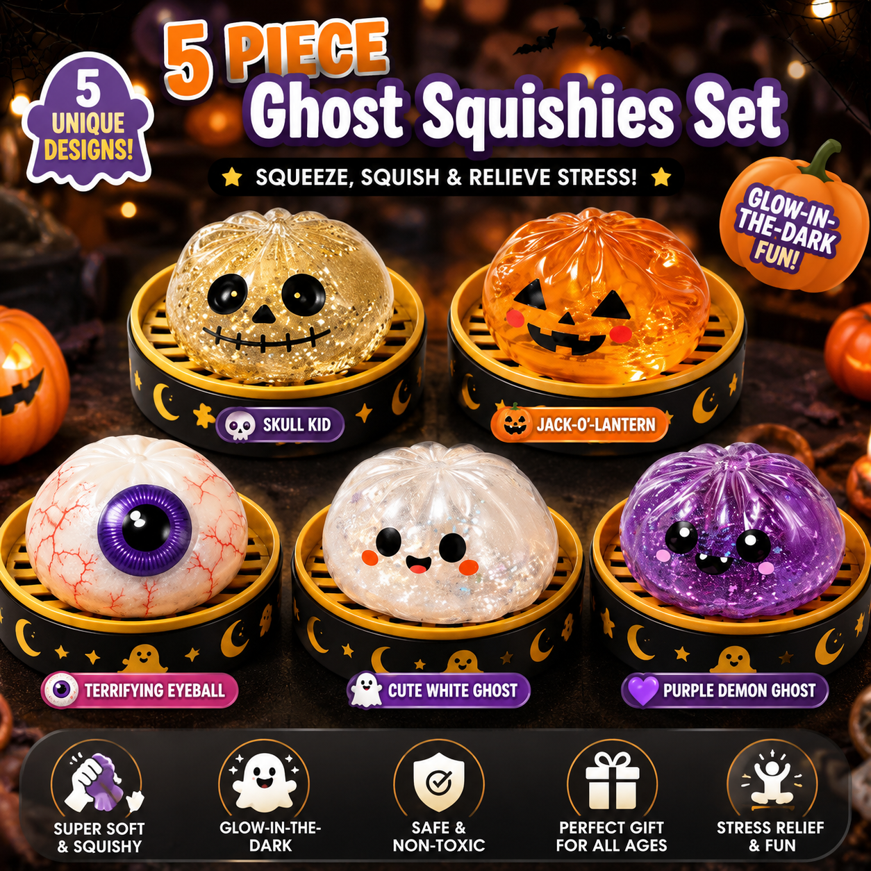 👻 Last Day 50% OFF – Adorable Halloween Ghost Squishies🖐️