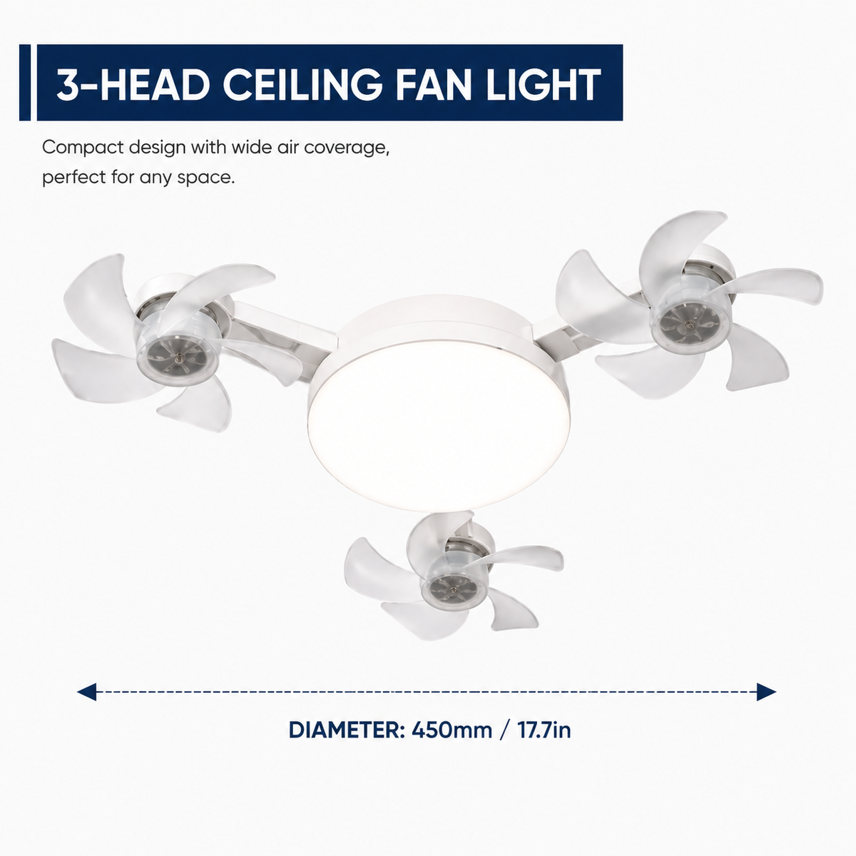 🎁Hot Sale 50% OFF✨Remote-Controlled LED Ceiling Fan Light
