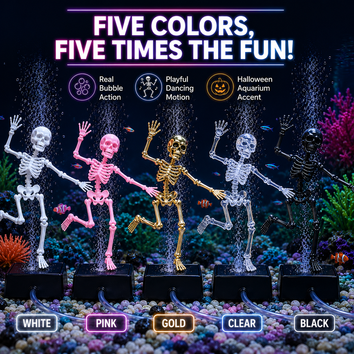 💀Dancing Skeleton Aquarium Bubbler