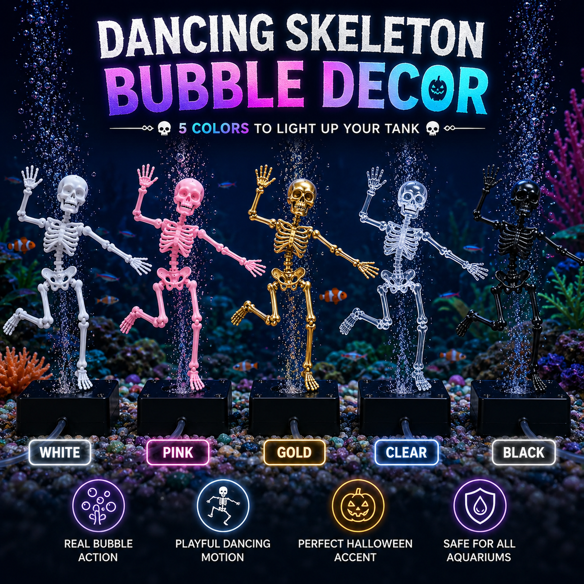 💀Dancing Skeleton Aquarium Bubbler