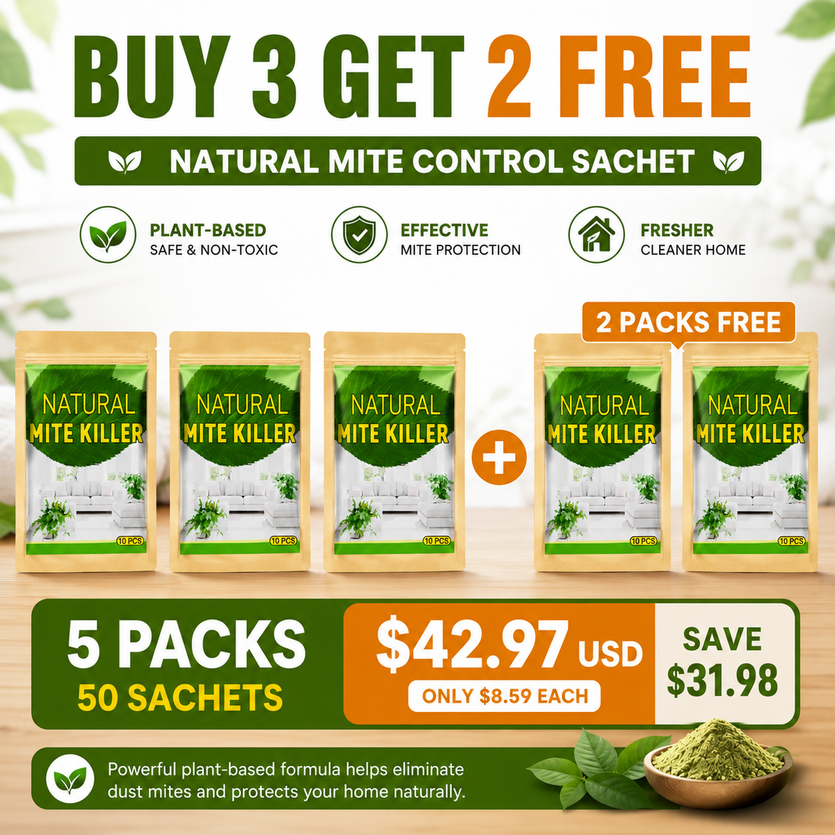 🔥Hot Sale 50% OFF🔥 Natural Mite Control Sachet