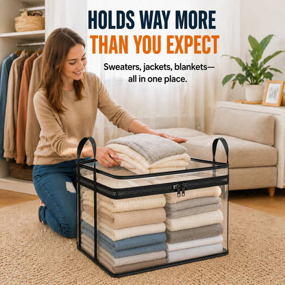 Large Heavy-Duty Thick Plastic Clear Storage Bag for Clothes, Moving & Storage