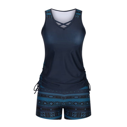 ⏰LAST DAY 60% OFF - Miraclesuit Women's Tummy Control Tankini Set with Built-In Bra – Flattering Boho Swimwear with Shorts🔥 Buy 2 Free Shipping