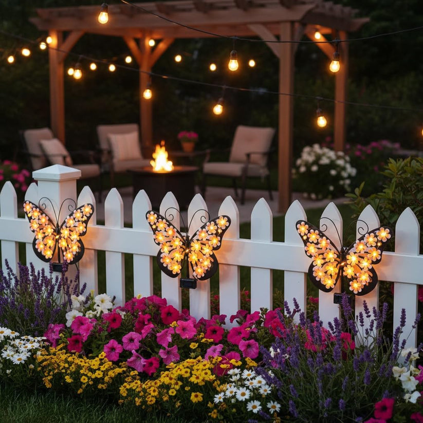 🔥2026 Hot Sales 50% OFF🔥Solar Lights Outdoor Metal Butterfly Wall Decor
