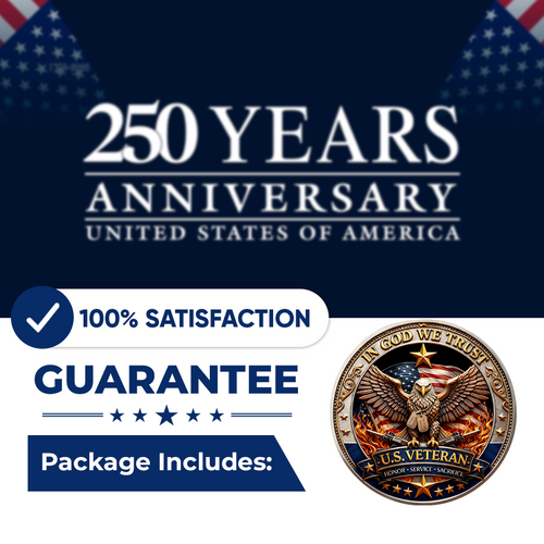 🔥Last Day 50% OFF🔥 250 Years of Freedom Veteran Tribute Coin