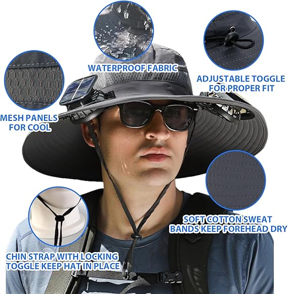 🔥Summer Hot Sale 49% OFF⚡2026 New Ultralight Solar Fan Sun Hat🎁