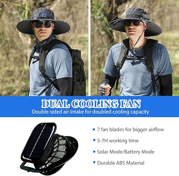 🔥Summer Hot Sale 49% OFF⚡2026 New Ultralight Solar Fan Sun Hat🎁