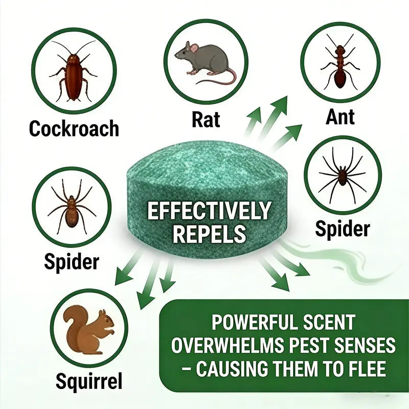 🦟 50% OFF NOW!🔇 🟢 Natural Peppermint Rodent Repellent Tablets