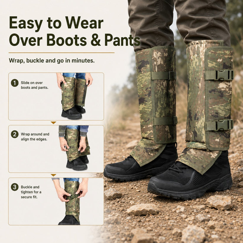 📢📢Popular This Week ⏰Outdoor Protective Leg Gaiters for Hiking and Hunting