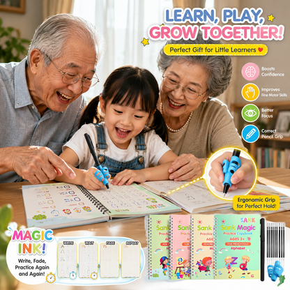 💥LAST DAY SALE 60%OFF💥📚MagicBook | Kids Practice Copybook Set (4Pcs/Set)