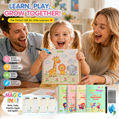 💥LAST DAY SALE 60%OFF💥📚MagicBook | Kids Practice Copybook Set (4Pcs/Set)