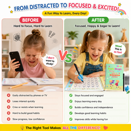 💥LAST DAY SALE 60%OFF💥📚MagicBook | Kids Practice Copybook Set (4Pcs/Set)