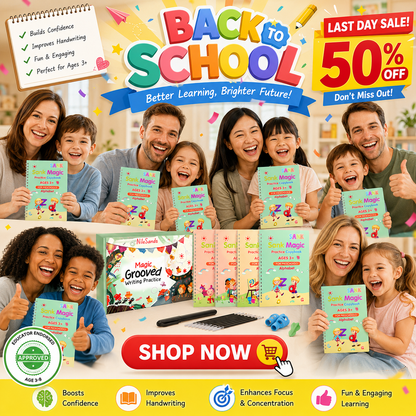 💥LAST DAY SALE 60%OFF💥📚MagicBook | Kids Practice Copybook Set (4Pcs/Set)