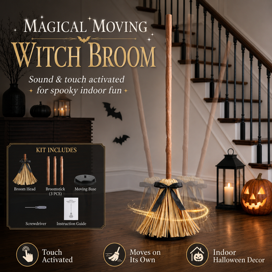 💥Halloween Sale 49% OFF🧙‍♀️🪄Floating Witch's Broom – Haunted Dancing Broom