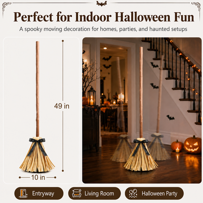 💥Halloween Sale 49% OFF🧙‍♀️🪄Floating Witch's Broom – Haunted Dancing Broom