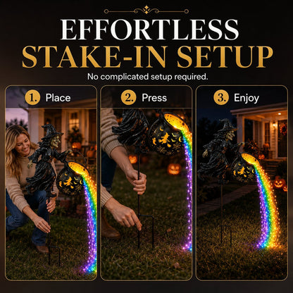 🔥LAST DAY 50% OFF -Halloween Witch Cauldron Garden Light