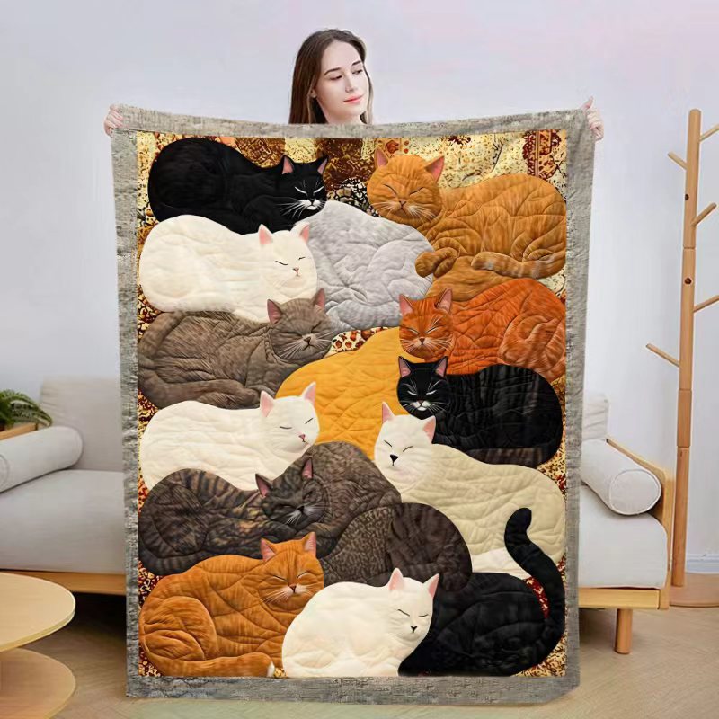 Sleeping Royal Cat Blanket- Premium Blanket