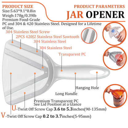 Uinxan Jar Opener for Weak Hands & Seniors with Arthritis