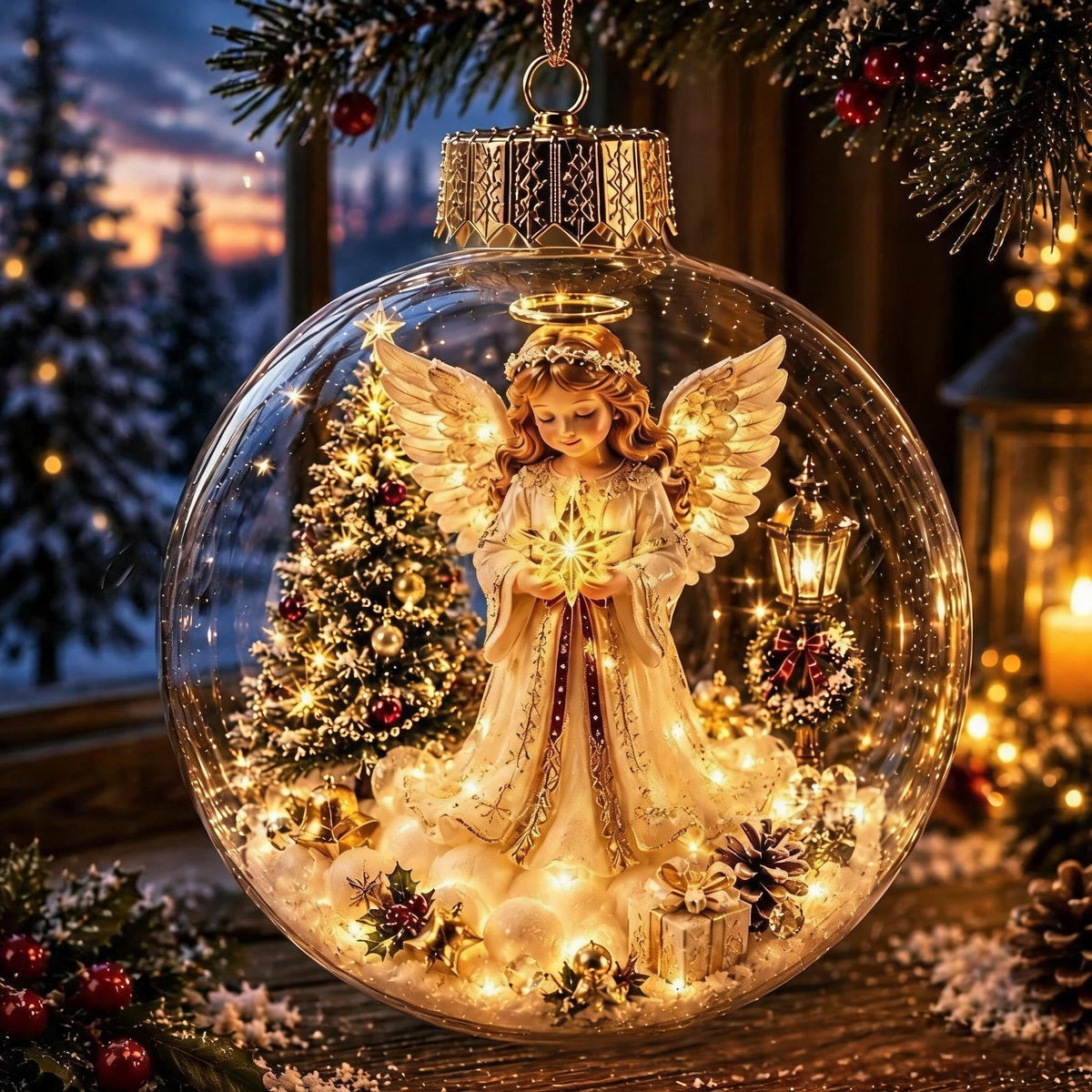 🎄Glowing Christmas Diorama Ornament 👼