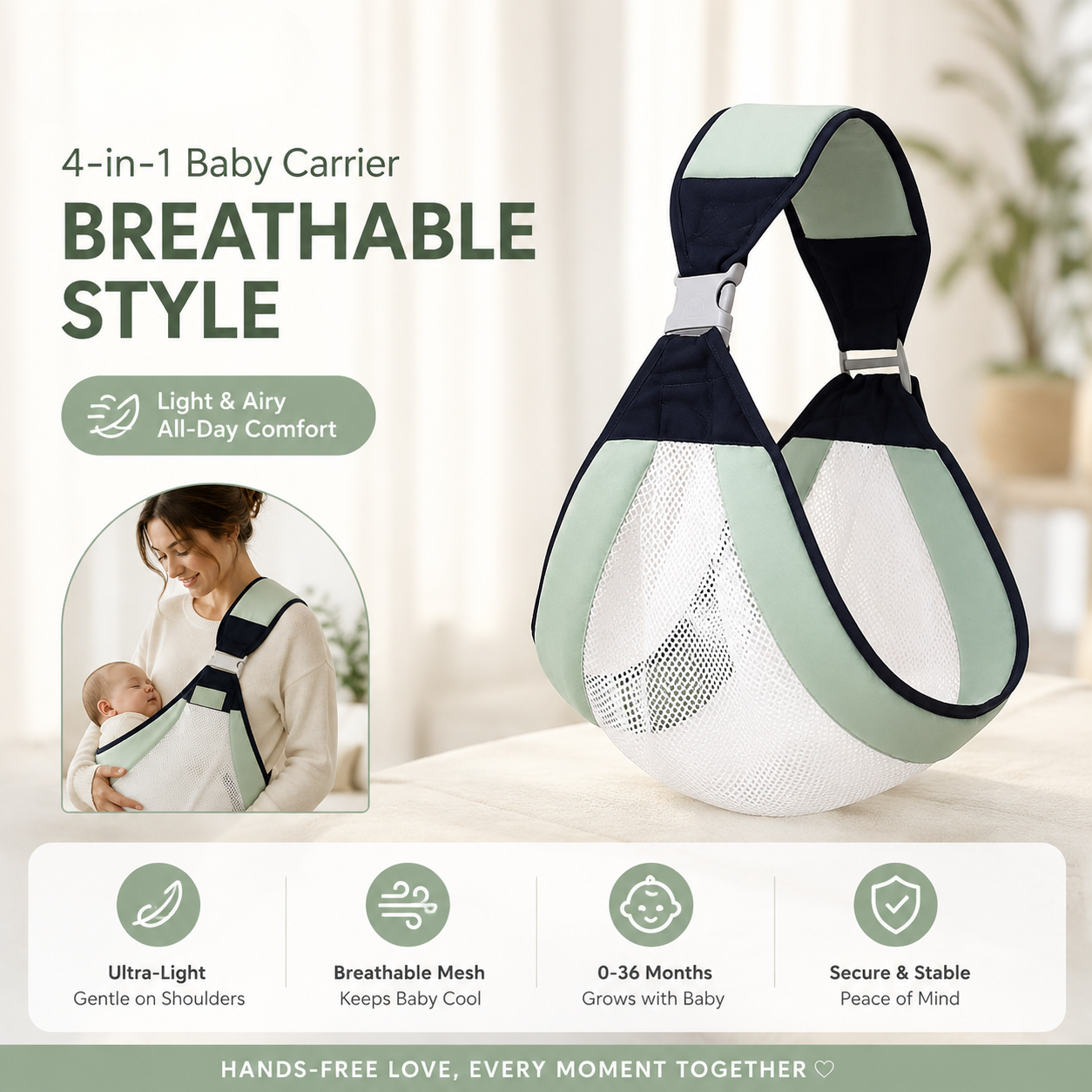 🎉 2026 Hot Sale ✨ Breathable Baby Carrier 👶