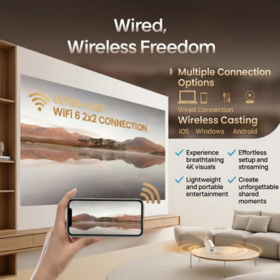 Cinematic Projector Portable Home Theater