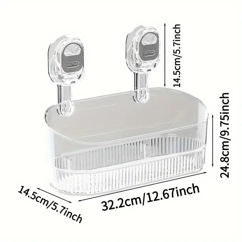 🔥No-Drill Bathroom Suction Storage Box