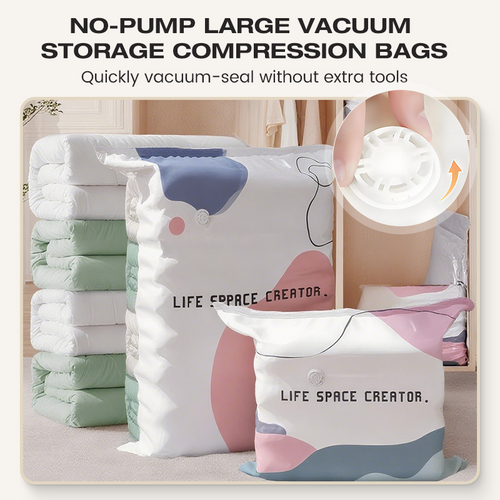 ◼️No-Pump Large Vacuum Storage Compression Bags☄️Most practical☄️Most cost-effective