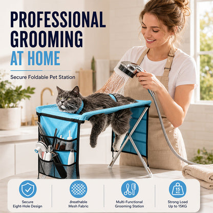 ⏳Last Day Sale⏰2-in-1 Foldable Pet Grooming Bed🐱🐶🛋️